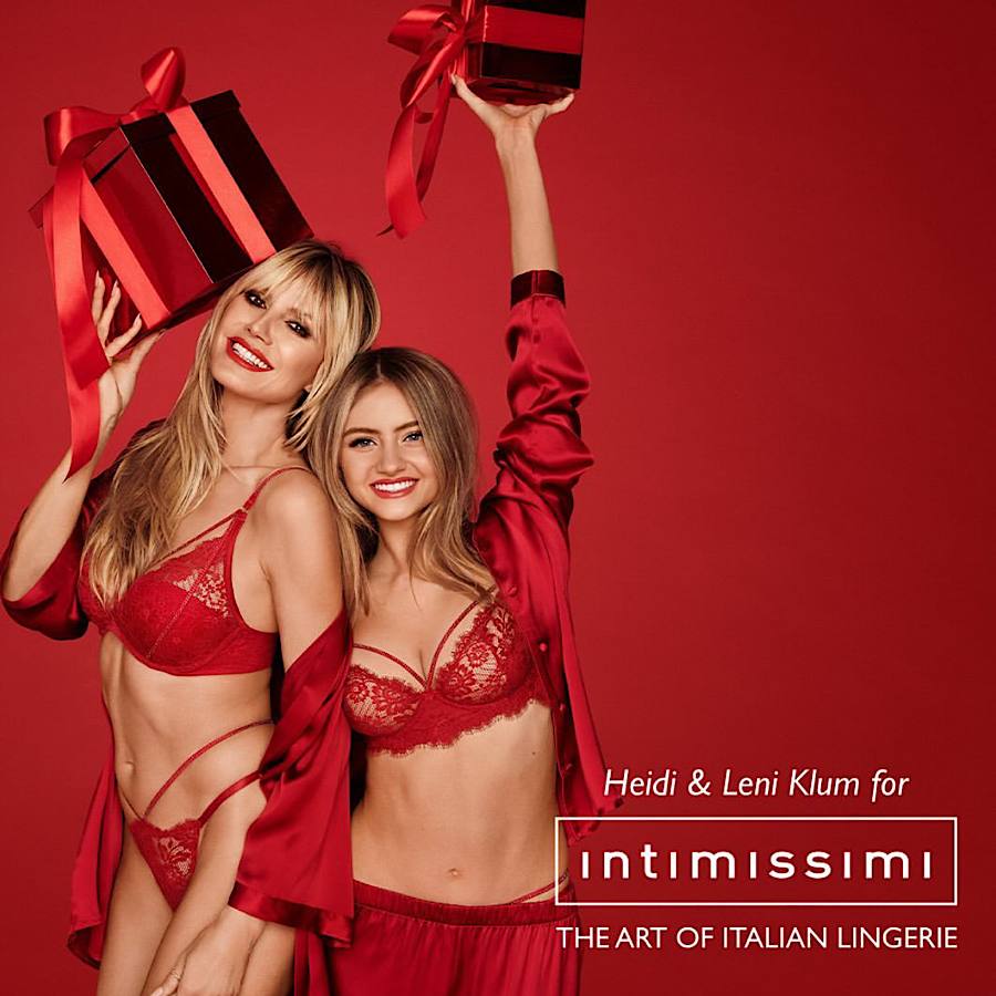 50-летняя Хайди Клум вместе с 19-летней дочерью показали соблазнительные фото в нижнем белье