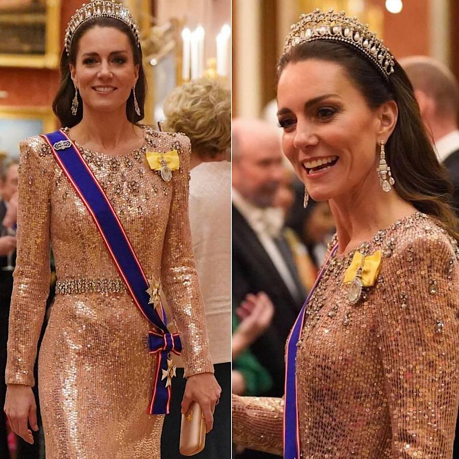 Кейт Міддлтон у блискучій сукні зачарувала тіарою принцеси Діани
