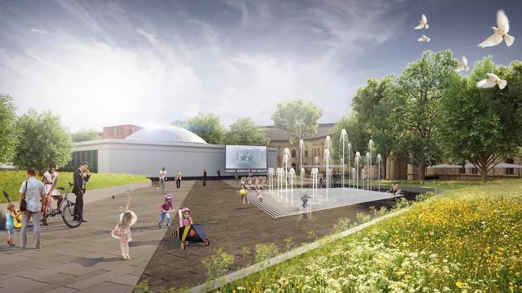 "Сухой" фонтан и сакуры: показали, как в Киеве изменится площадь возле метро "Арсенальная" (фото)