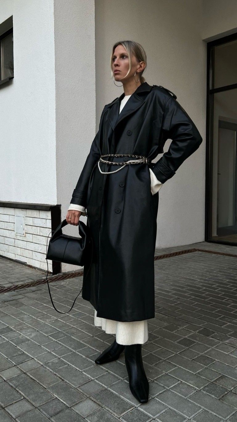 Тренд осені 2025 - шкіряний тренч: як вибрати і не помилитися