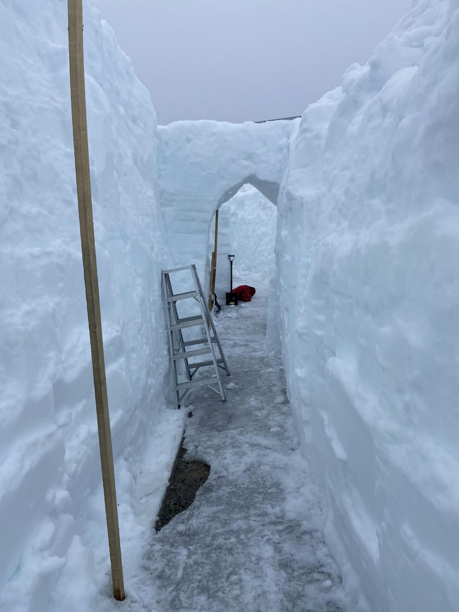 Українські полярники показали величезний рів, який викопали у снігу: захоплюючі фото