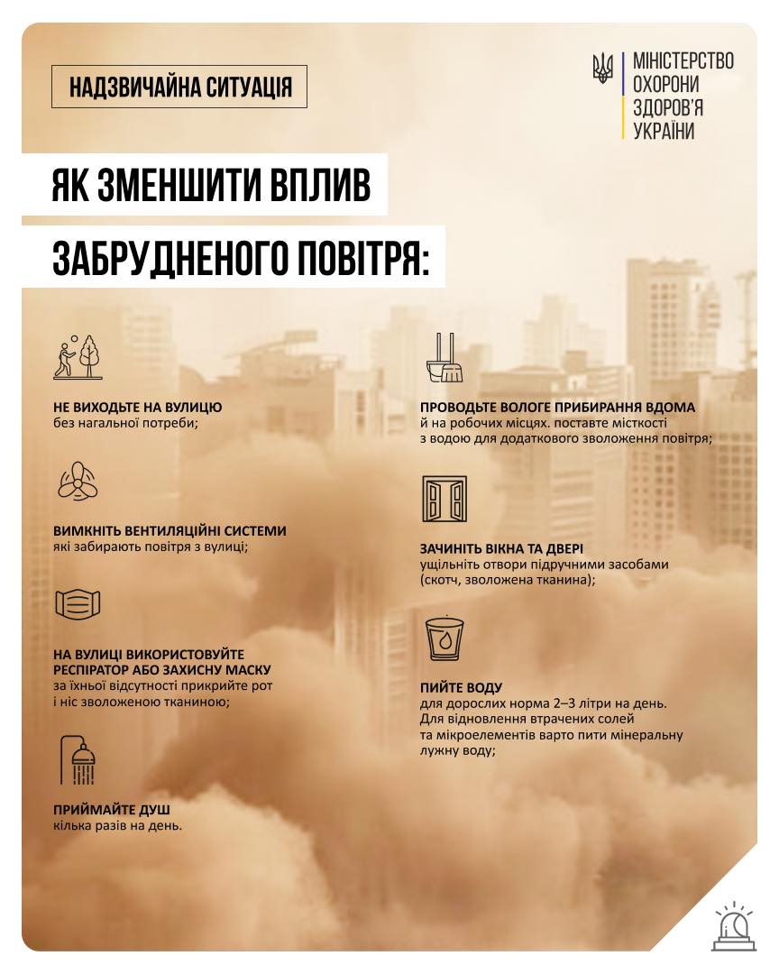 У Києві очікується погіршення якості повітря: у МОЗ дали рекомендації