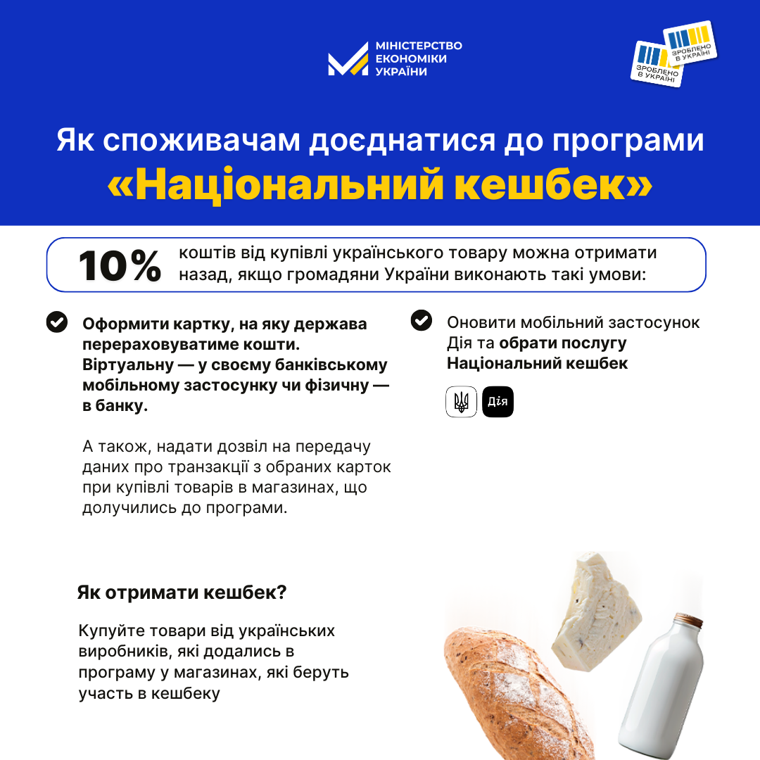 Як зареєструватися для участі в програмі "Національний кешбек": пояснення Мінекономіки