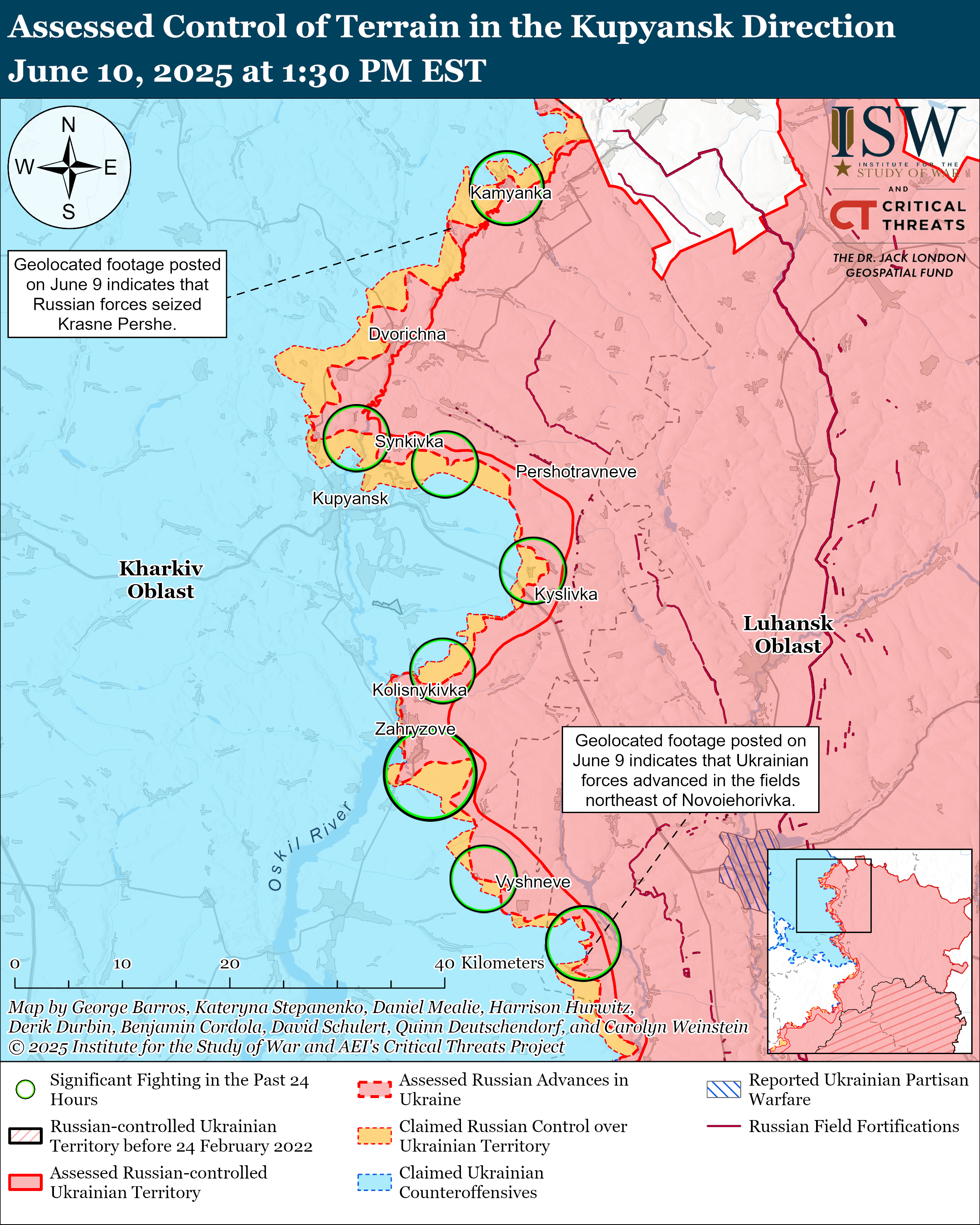 Просування ЗСУ і штурми росіян: нові карти боїв від ISW