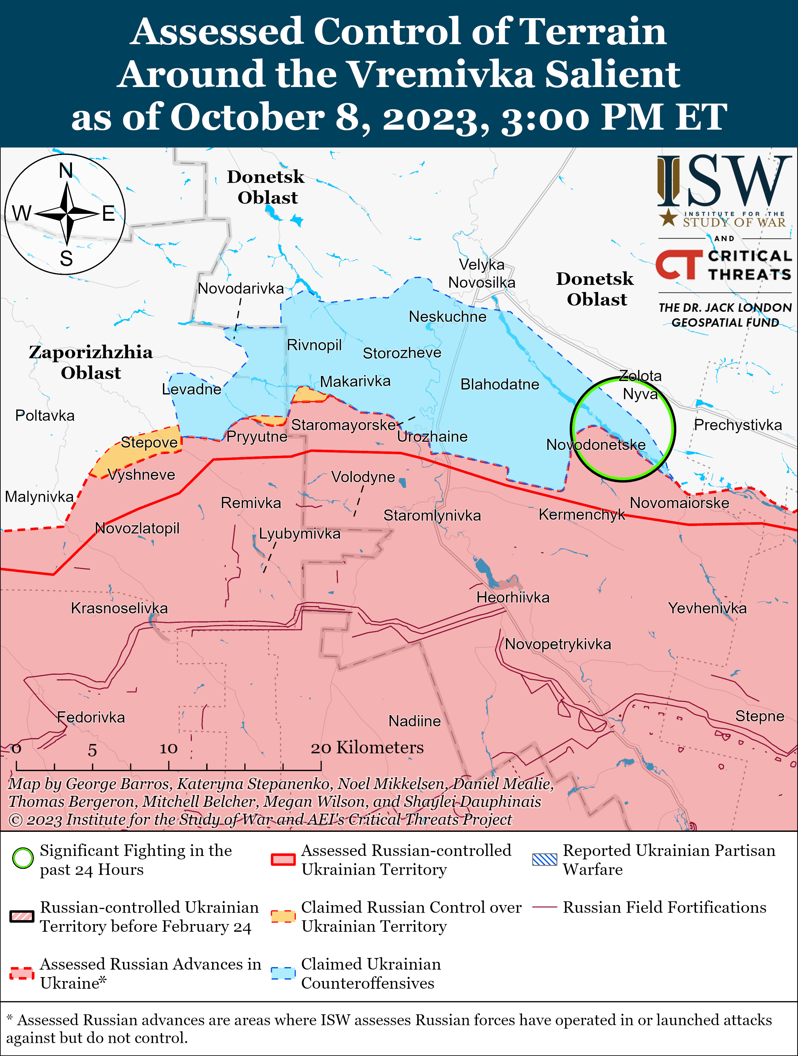 Контрнаступ ЗСУ поблизу Бахмута та просування у західній частині Запорізької області: карти ISW