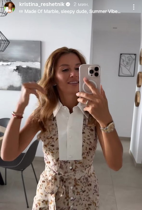 Трендовый фасон лета 2025: жена Решетника показала модное платье