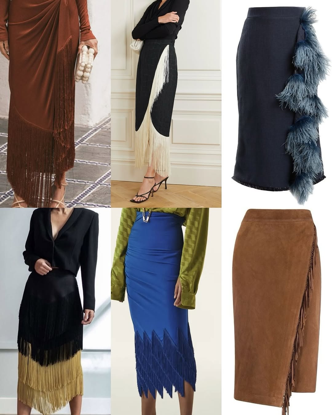 Довжина максі, бахрома і шкіра: стилістка розповіла про трендові спідниці 2025