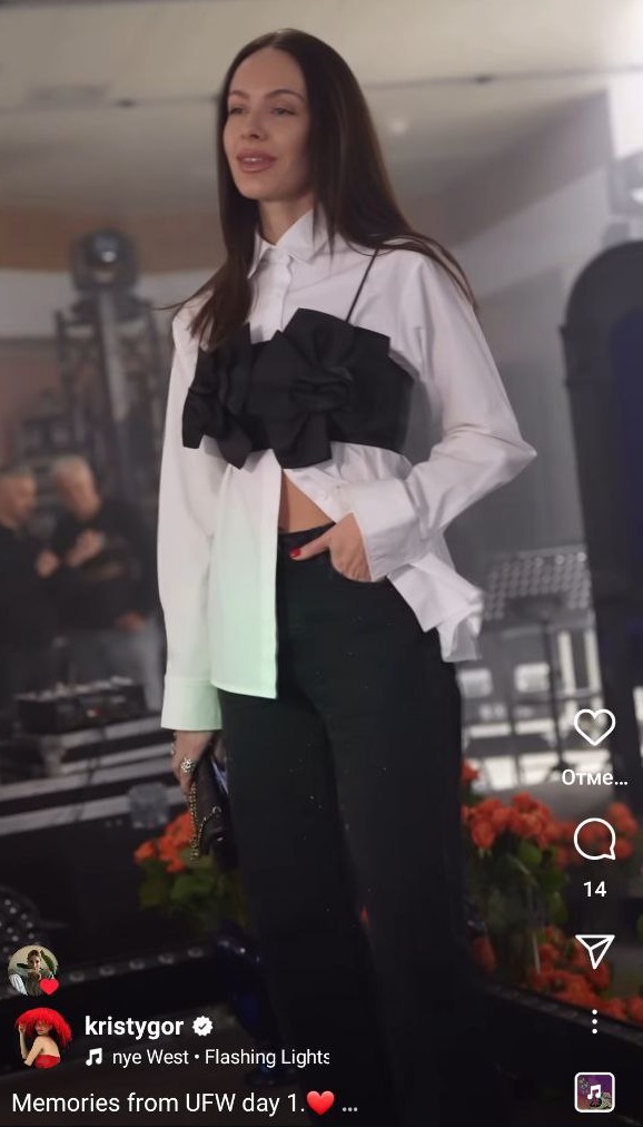 Як стилізувати звичайну білу сорочку: колишня Остапчука показала модні прийоми