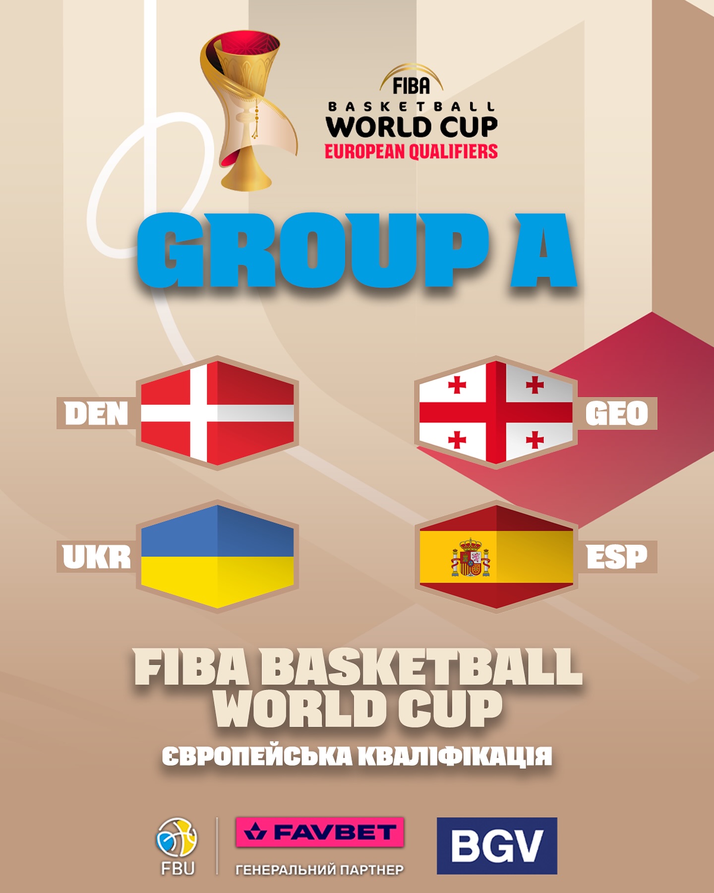 Чемпіони Європи та інші: з ким зіграє Україна у кваліфікації баскетбольного ЧС-2027