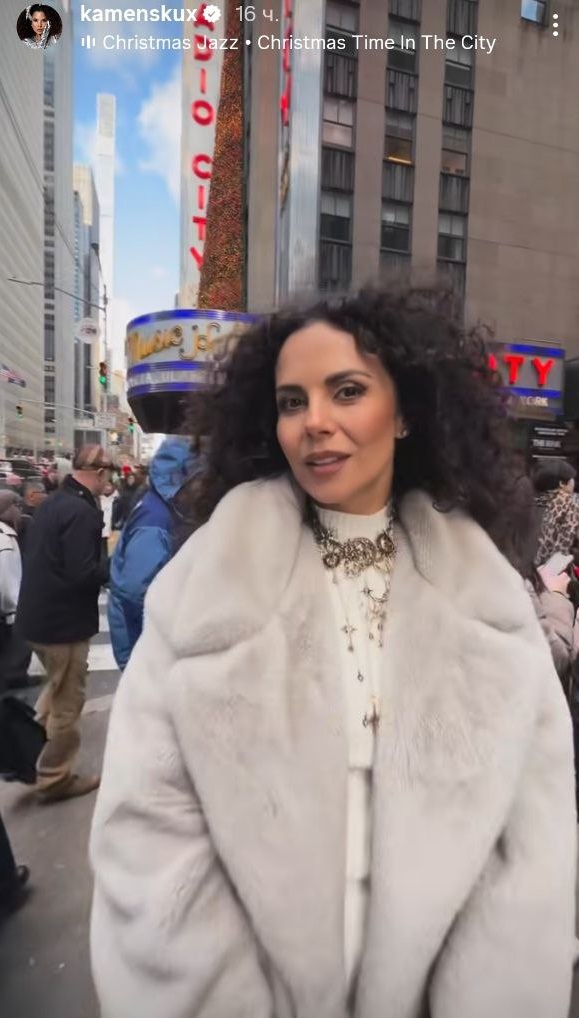 Як носити шубу з екохутра: зимовий "лук" Насті Каменських