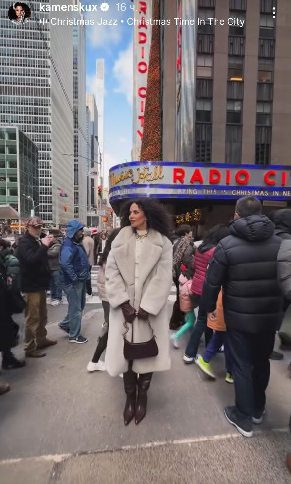 Як носити шубу з екохутра: зимовий "лук" Насті Каменських