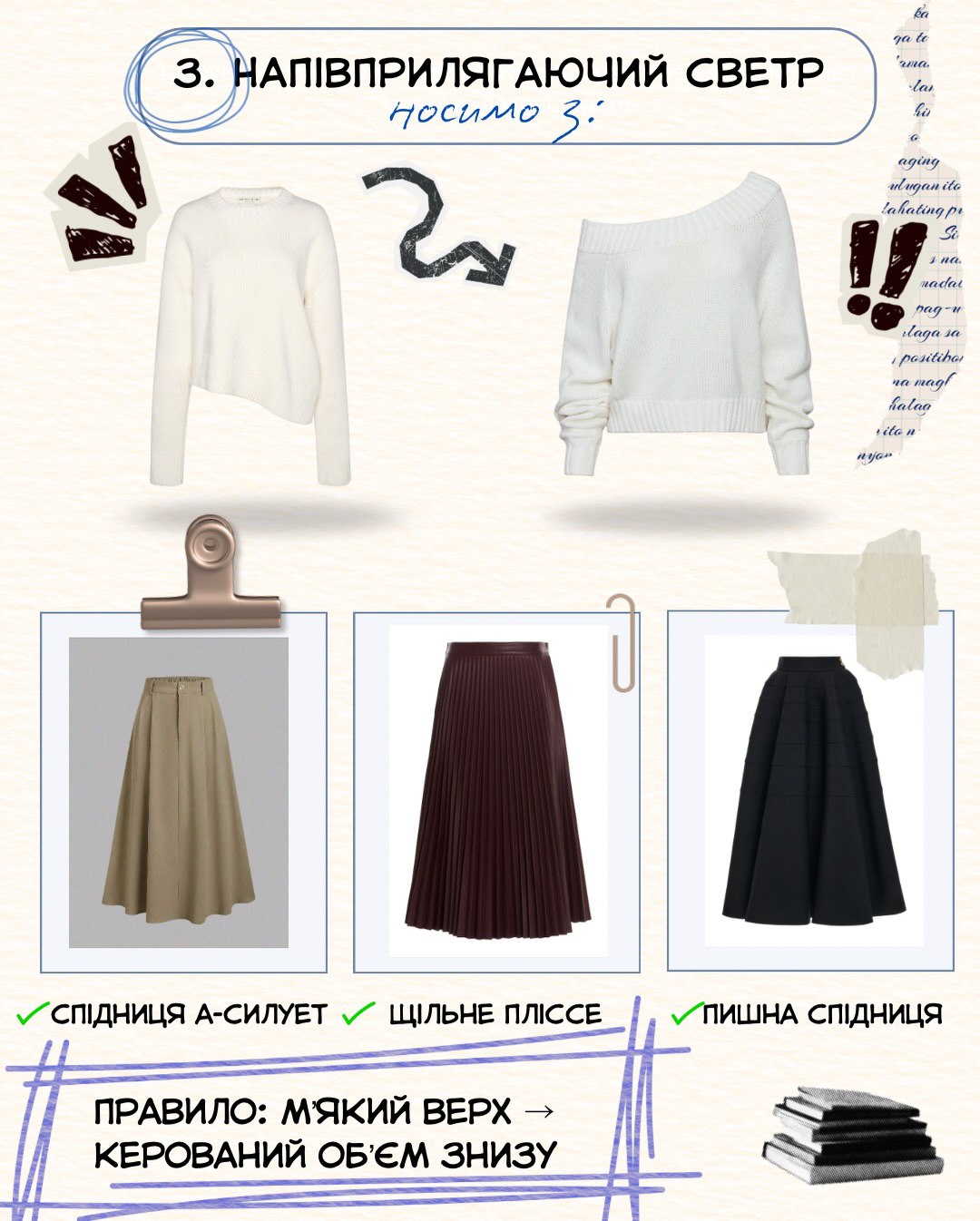 Як правильно носити светр зі спідницею у 2026 році: прості правила