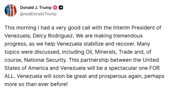 Трамп анонсував нове партнерство США та Венесуели
