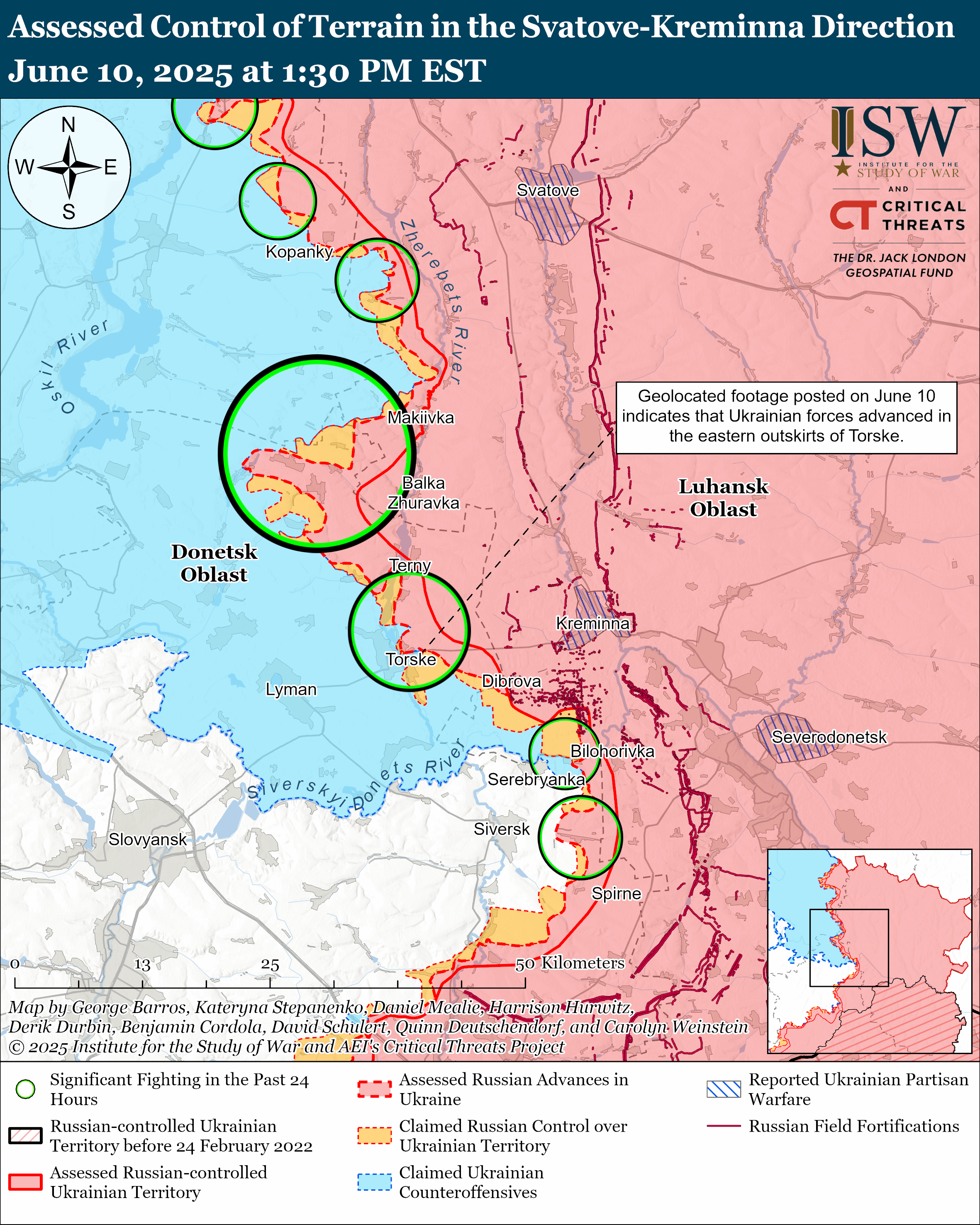 Просування ЗСУ і штурми росіян: нові карти боїв від ISW