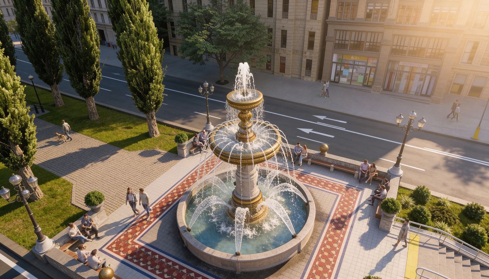 В центре Киева появится зона отдыха с огромным фонтаном: первые фото проекта