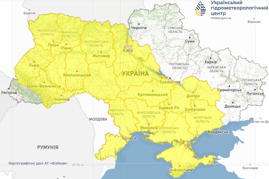 Большинство областей Украины ночью накроют заморозки (карта)