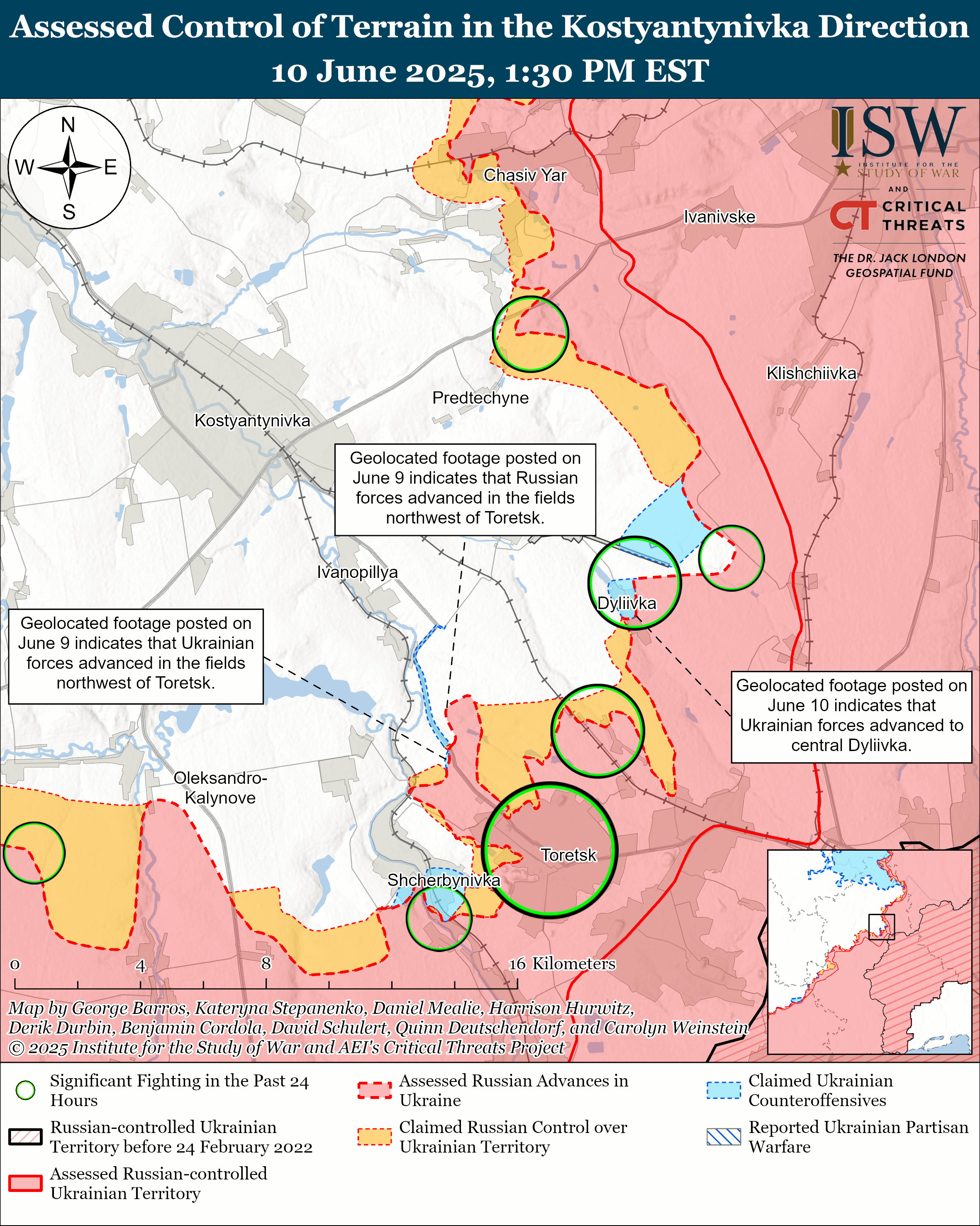 Просування ЗСУ і штурми росіян: нові карти боїв від ISW