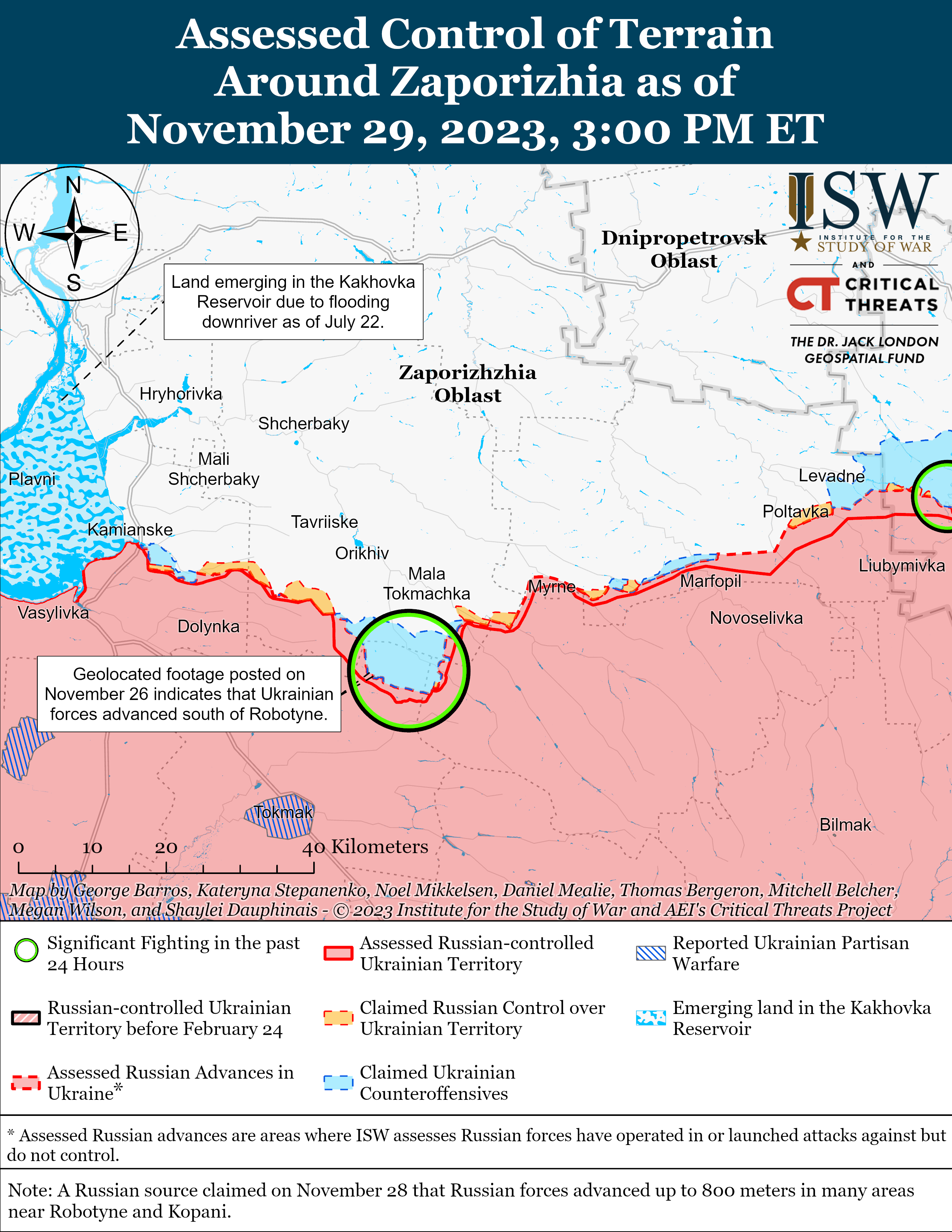Українські війська наступають у напрямку Мелітополя: карти ISW