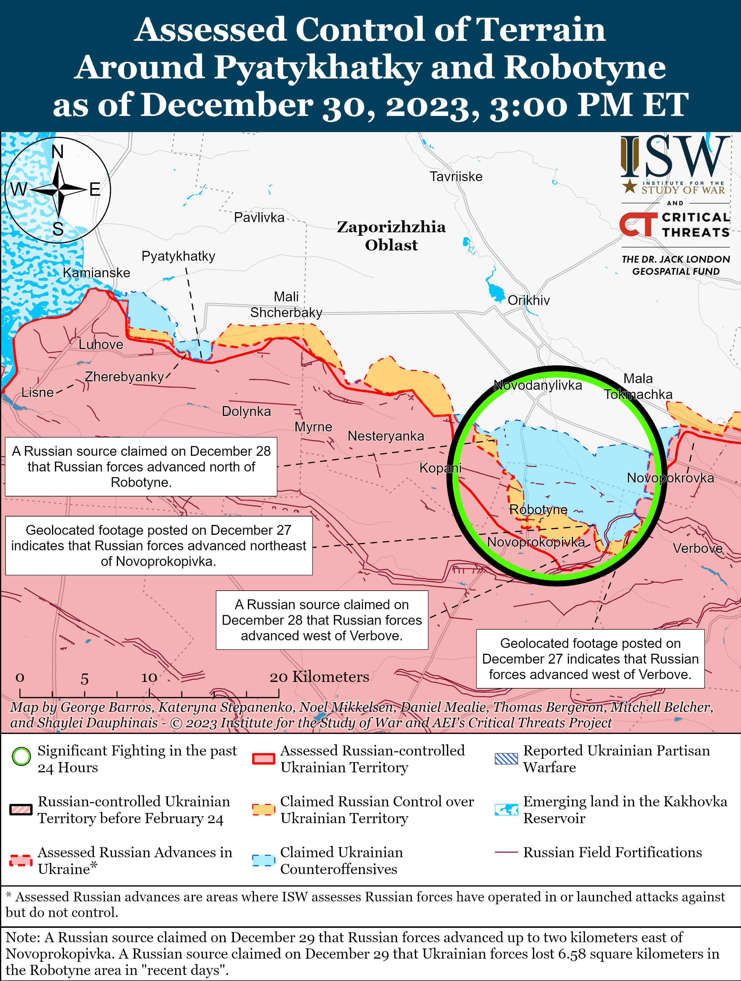 Позиційні бої тривали на Куп'янському напрямку біля Синьківки: карти ISW