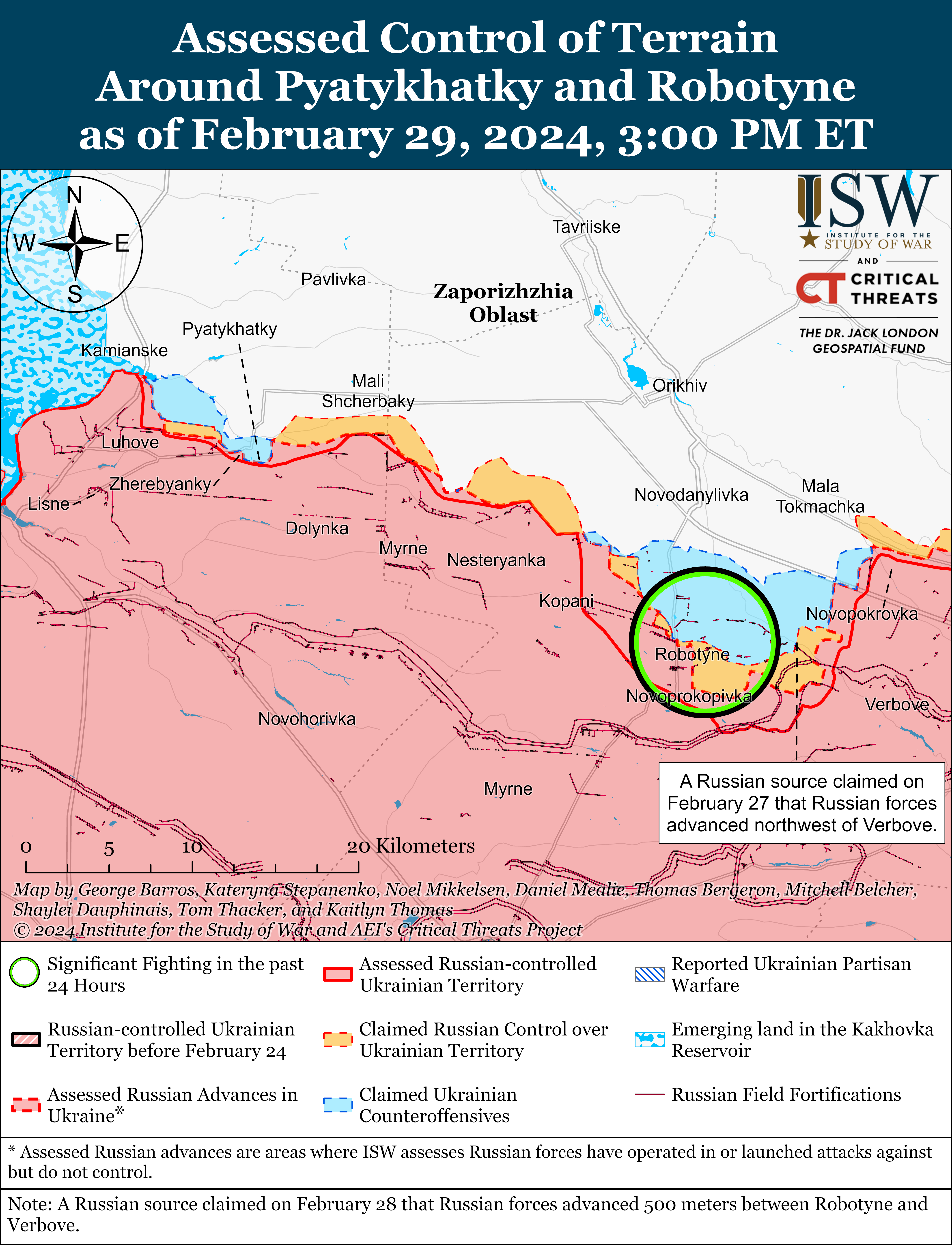ЗСУ завадили росіянам закріпитися на захід від Авдіївки: карти ISW