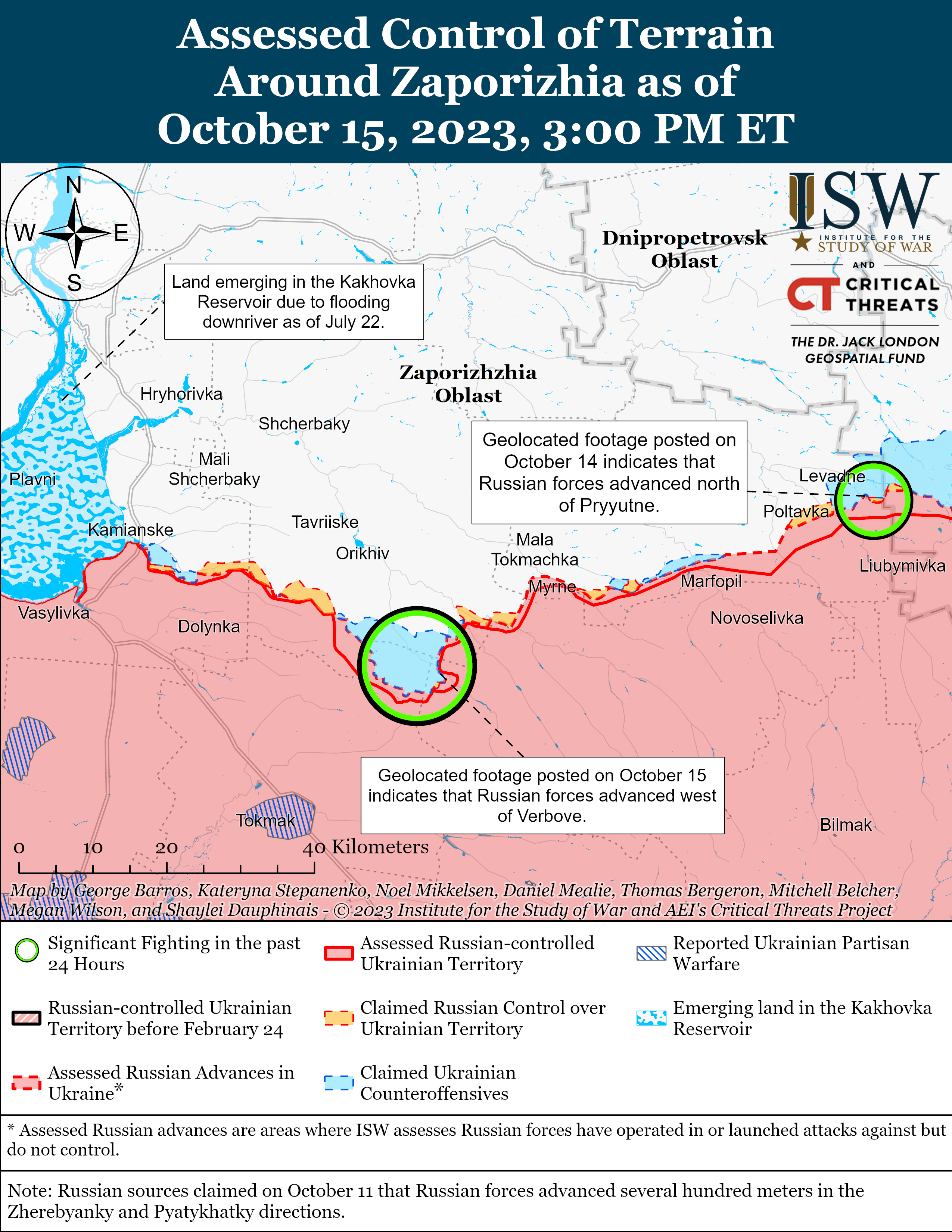 ЗСУ просуваються в Запорізькій області: карти ISW