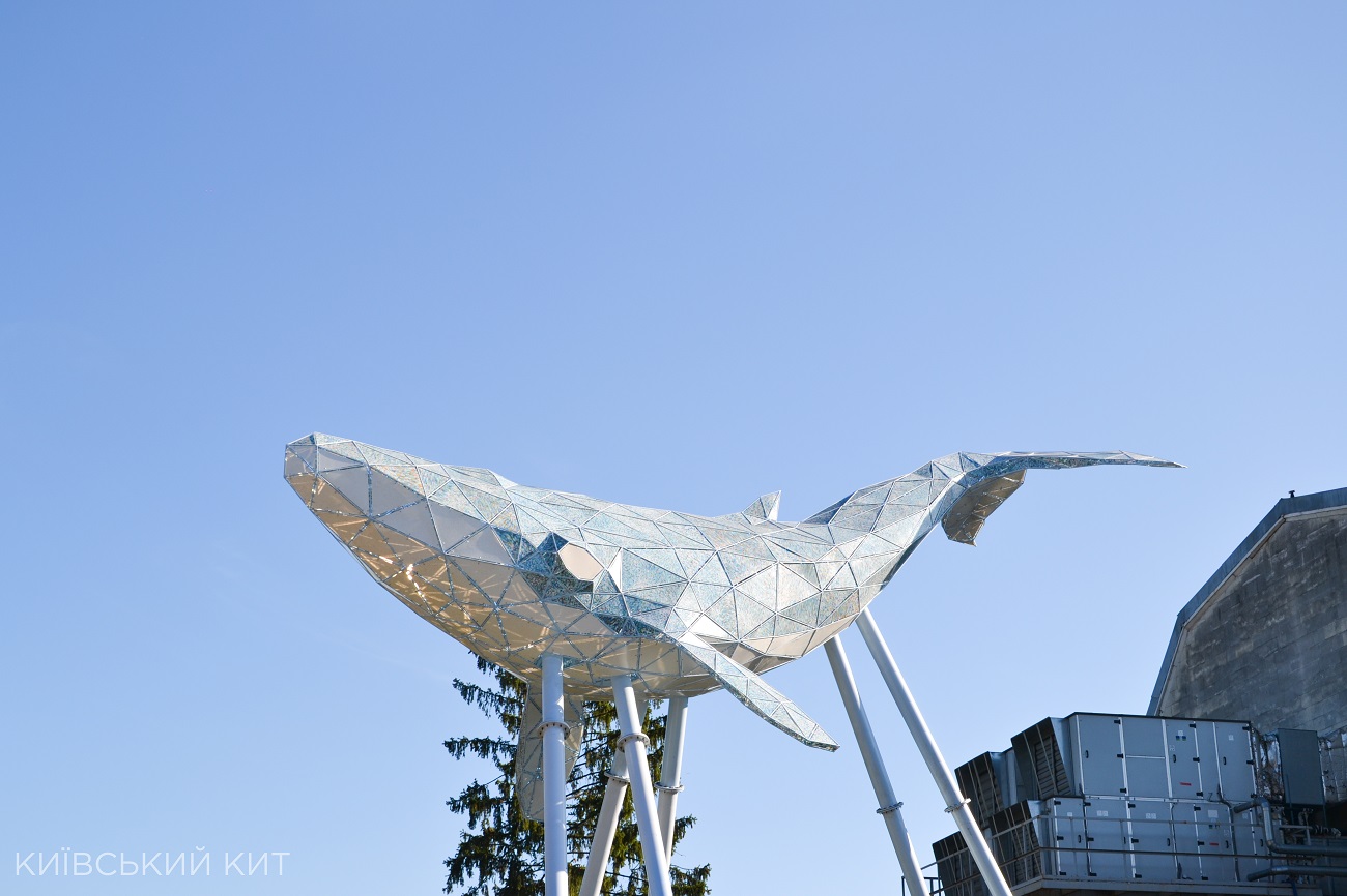 Стало известно, что символизирует огромная скульптура кита, которую установили в Киеве (фото)