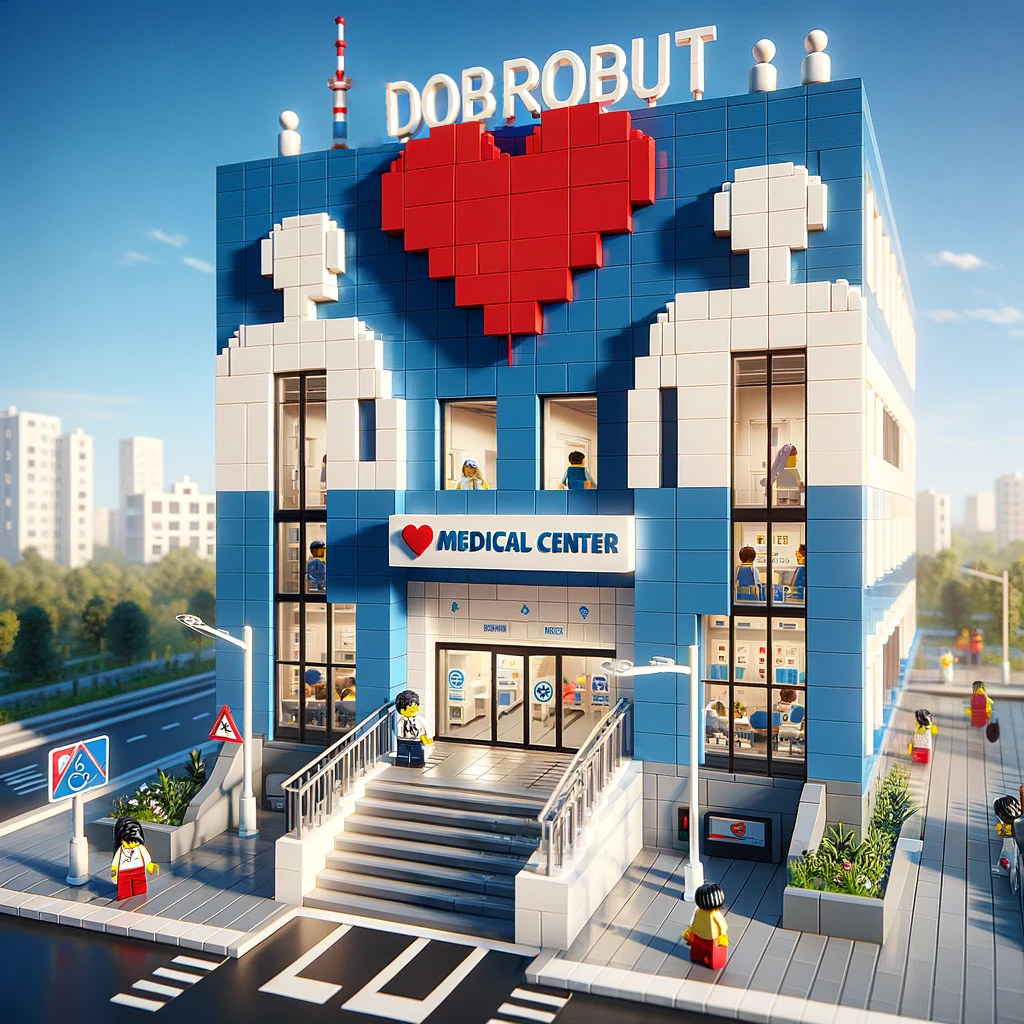 Штучний інтелект показав, як виглядали б українські медичні заклади в стилі LEGO (фото)
