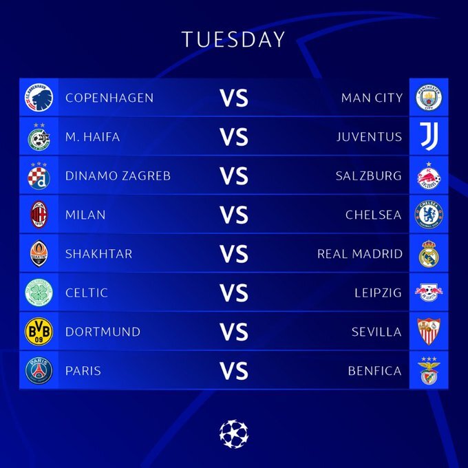 Продовження Ліги чемпіонів 11 жовтня: повний розклад матчів вівторка