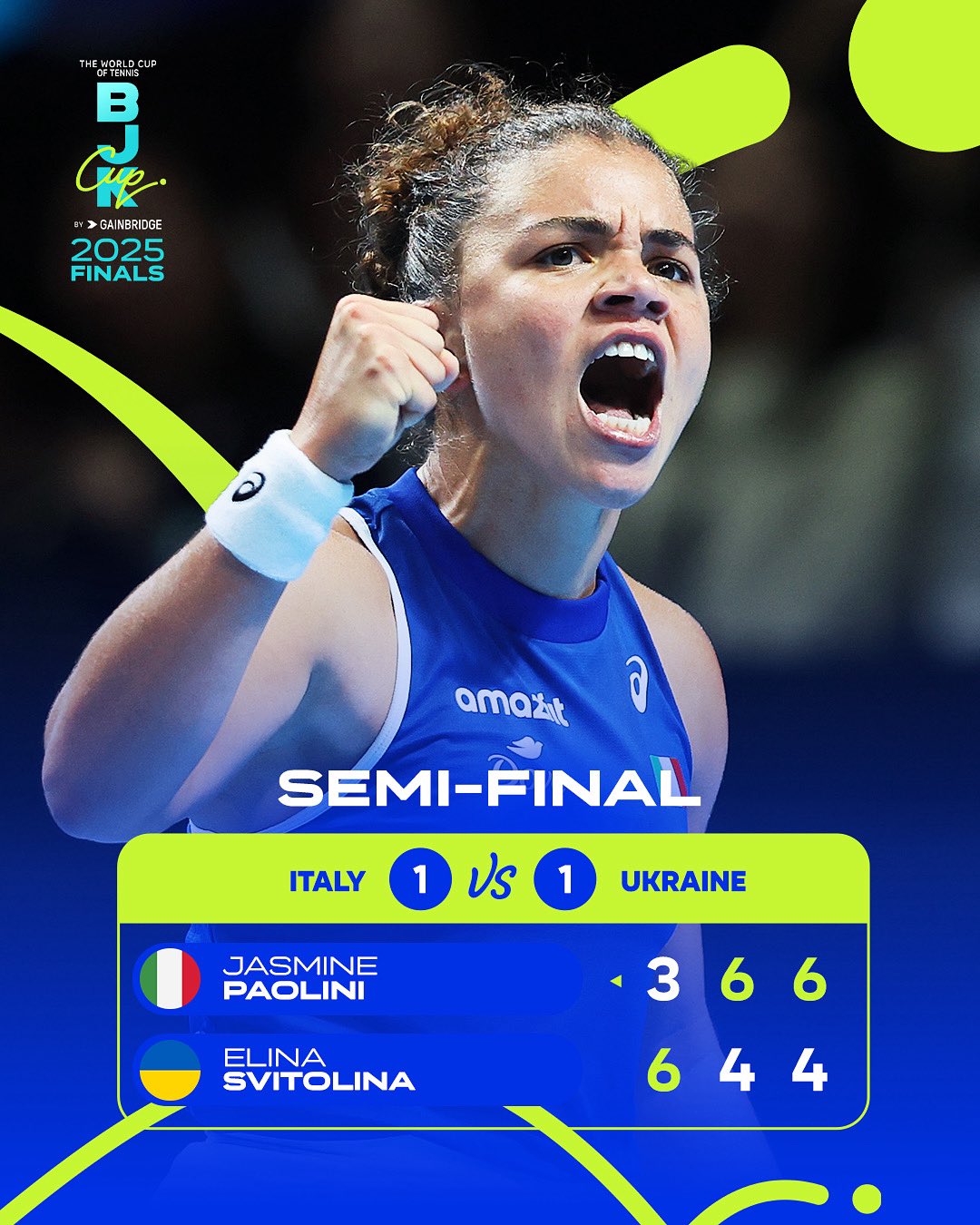 Світоліна програла Паоліні в Кубку Біллі Джин Кінг: доля фіналу в руках сестер Кіченок