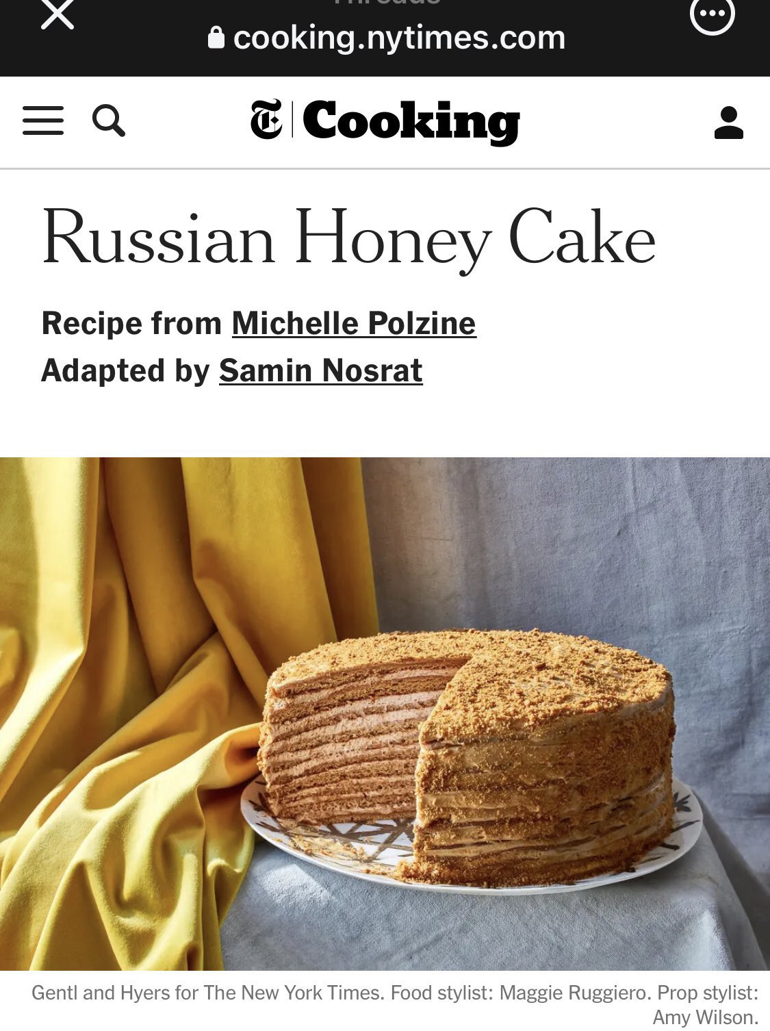 Битва за "Медовик". Рецепт "російського" торта у NYT розлютив українців