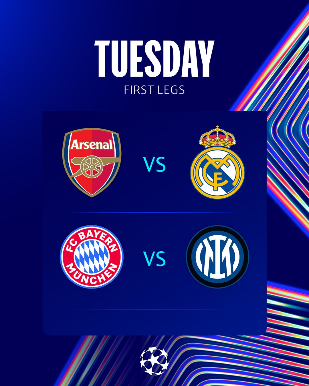 "Арсенал" – "Реал", "Баварія" – "Інтер": повний розклад матчів вівторка в Лізі чемпіонів