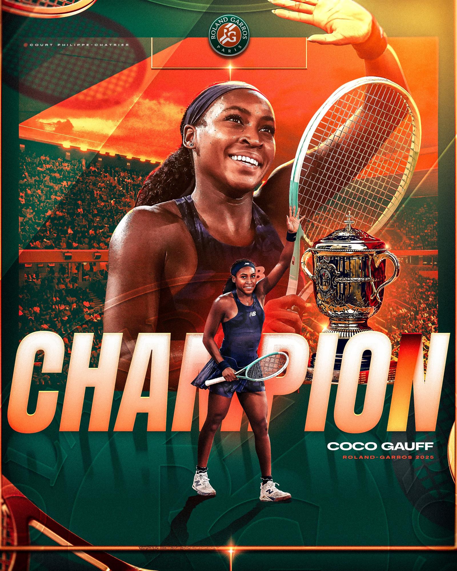 Гофф с камбэком победила Соболенко в финале и впервые триумфовала на "Ролан Гаррос"