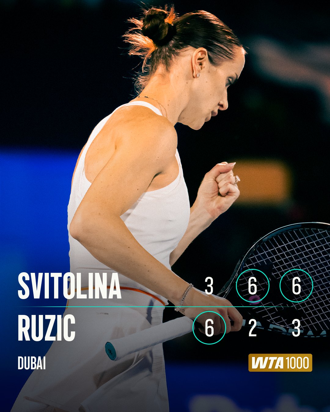 Очередной камбэк Свитолиной: украинка пробилась в полуфинал супертурнира в Дубае