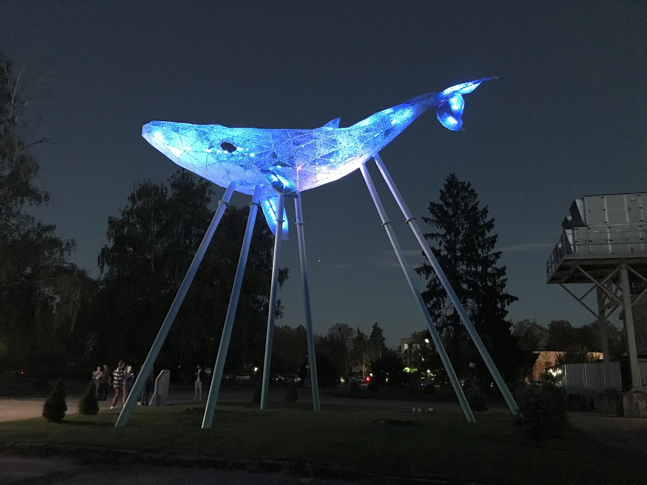 Стало известно, что символизирует огромная скульптура кита, которую установили в Киеве (фото)