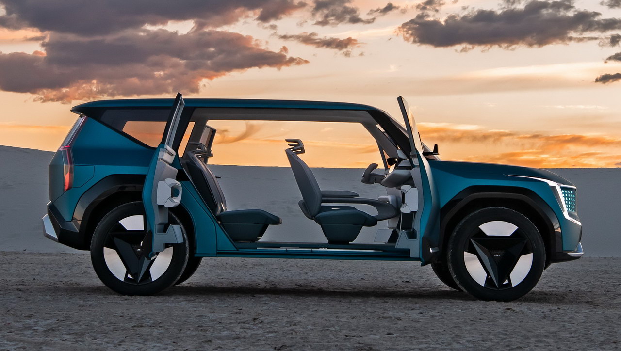 Зарядка за 20 мин и солнечная батарея на капоте: показан предвестник флагманского электрокроссовера Kia