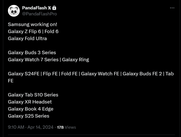 Представлений повний список усіх пристроїв, які Samsung випустить у найближчий рік