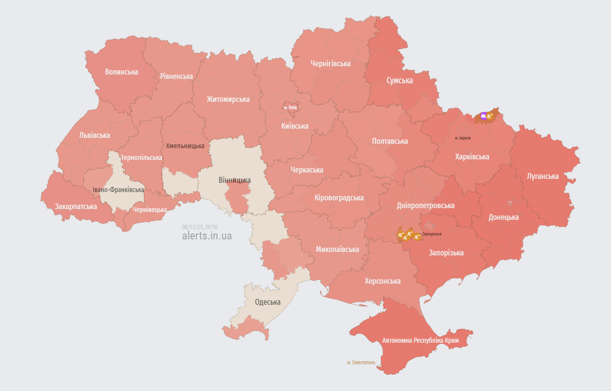 Друга за ніч масштабна тривога по всій Україні: знову зліт МіГ-31К і запуск "Кинджалів"