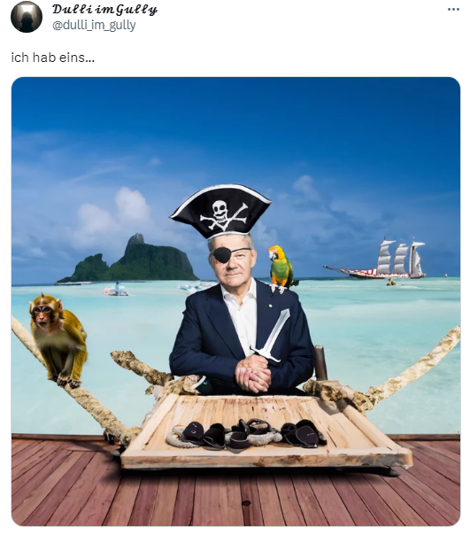 Шольц вперше показався після того, як упав лицем на асфальт. Йому нагадали про страждання українців