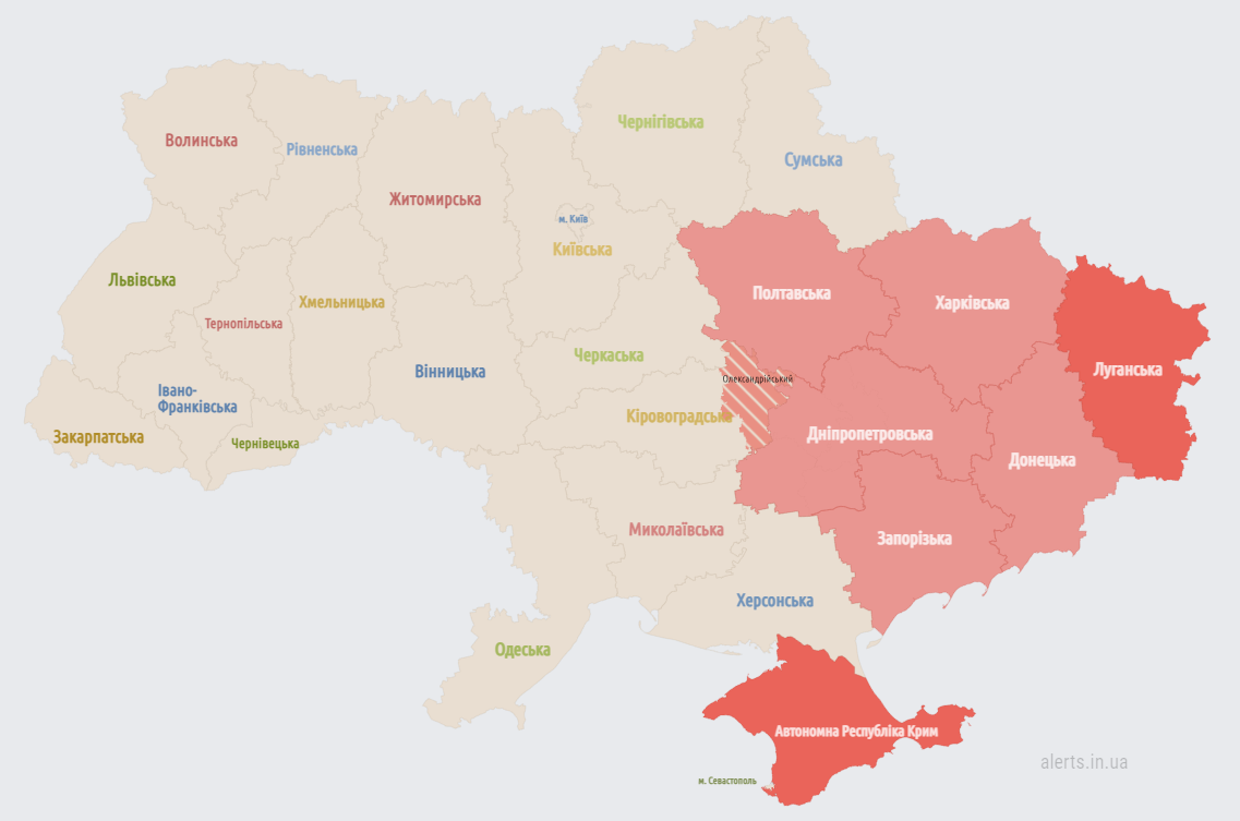 У Костянтинівці пролунали вибухи під час повітряної тривоги