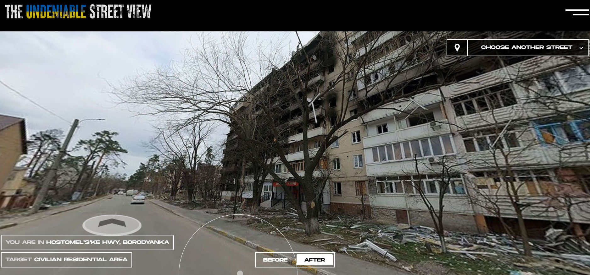 З'явився сайт для віртуальних прогулянок містами України, які постраждали від російських атак