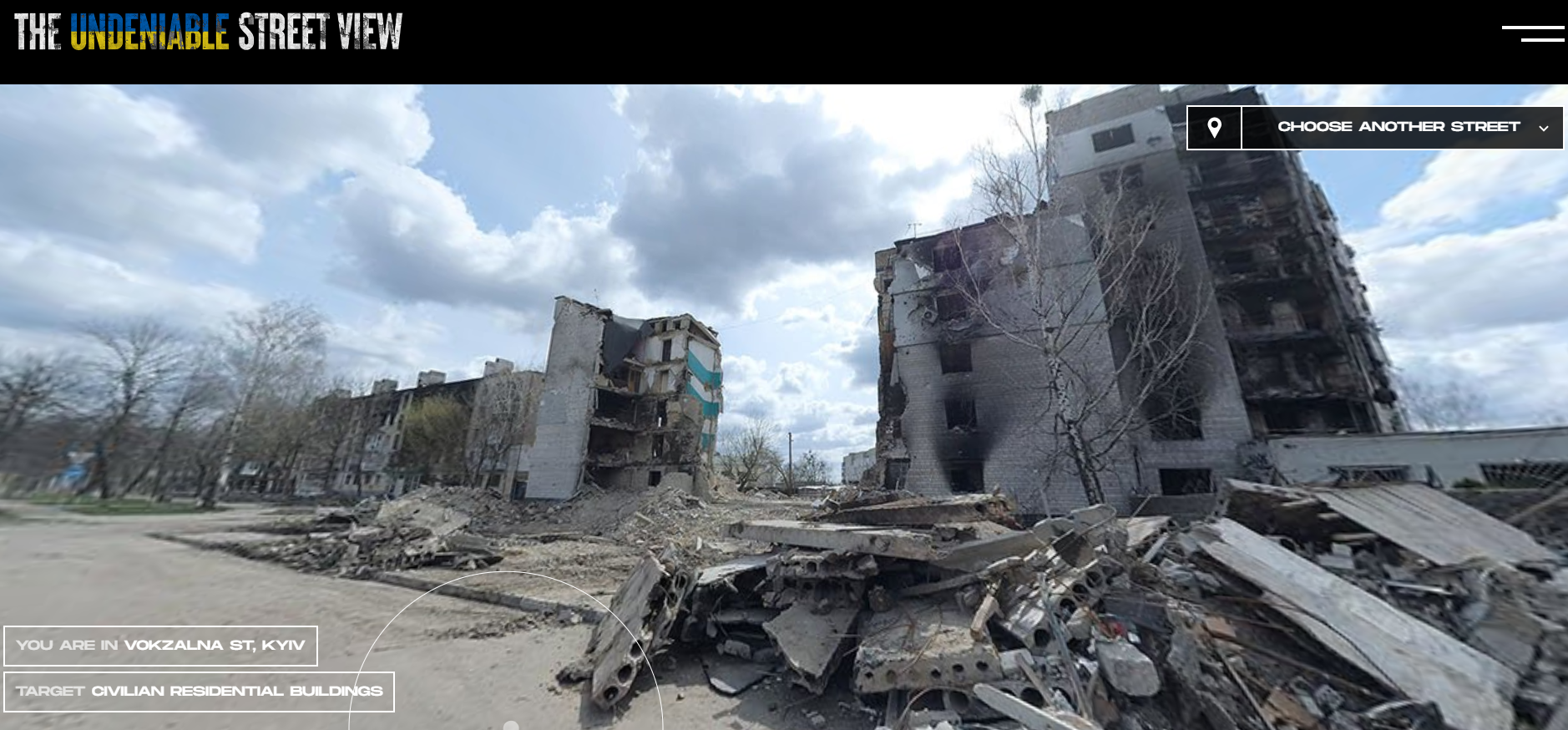 З'явився сайт для віртуальних прогулянок містами України, які постраждали від російських атак