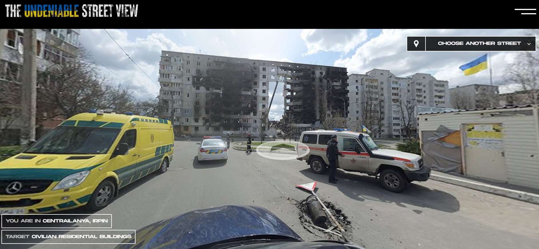 З'явився сайт для віртуальних прогулянок містами України, які постраждали від російських атак