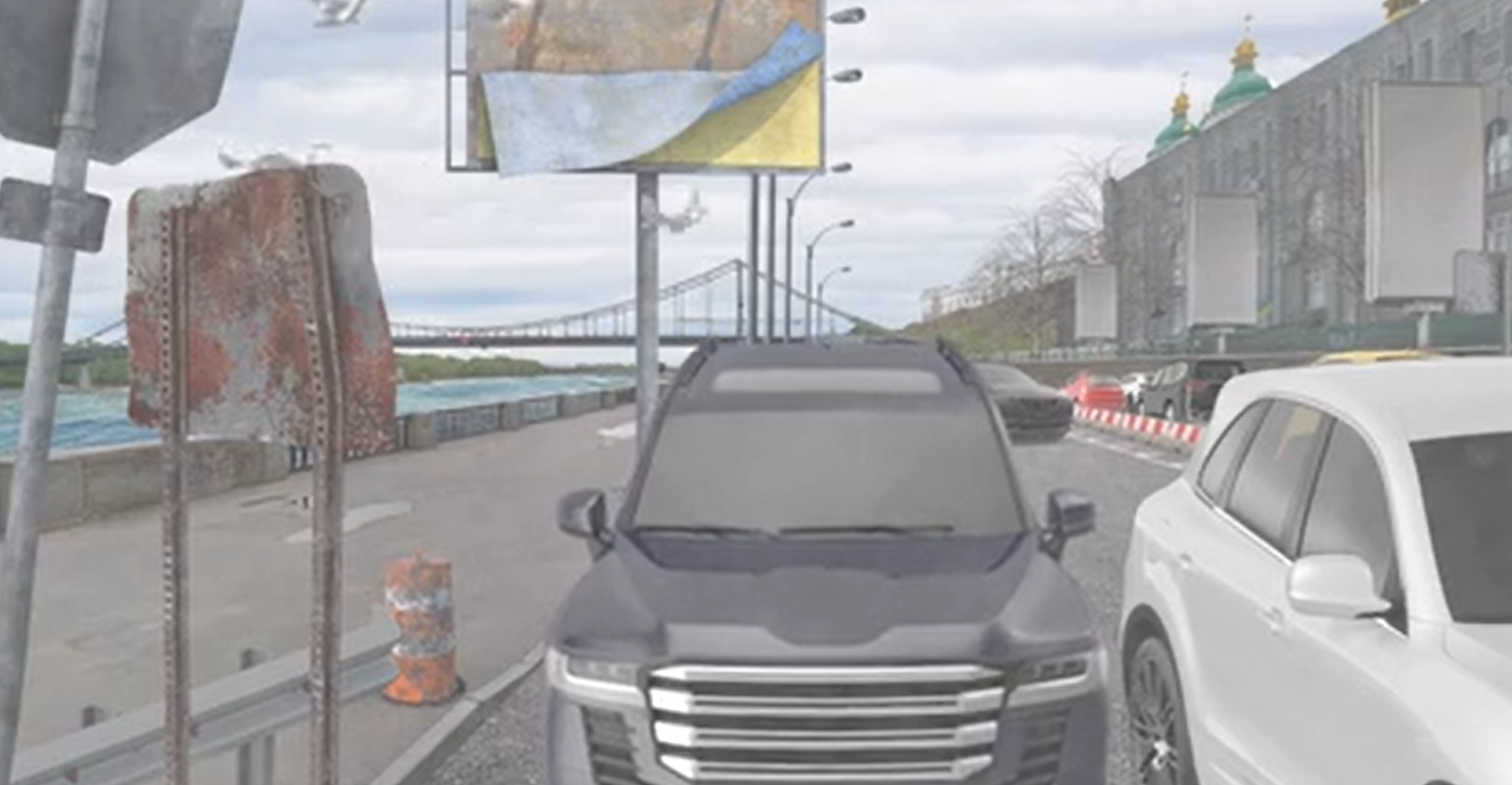 Ось як би виглядав Київ без авто й білбордів на набережній Дніпра (фото і відео)