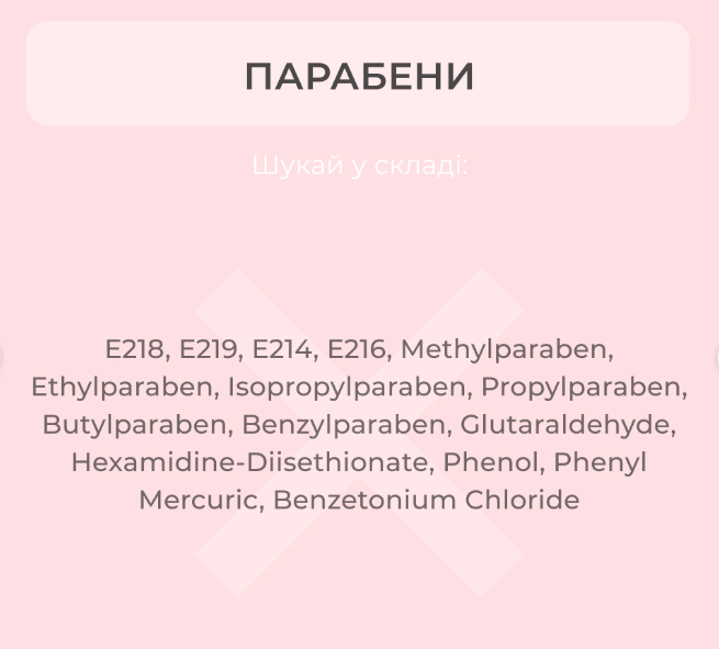 "Чорний" список компонентів, яких не повинно бути у складі косметики