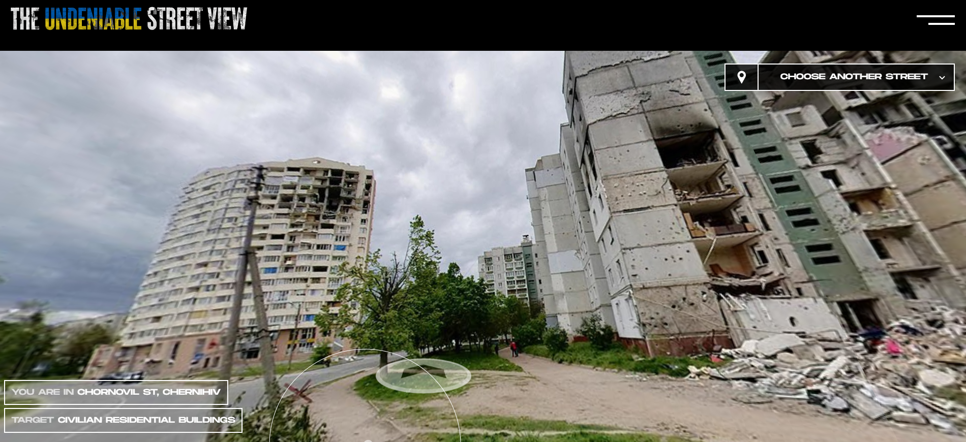 З'явився сайт для віртуальних прогулянок містами України, які постраждали від російських атак