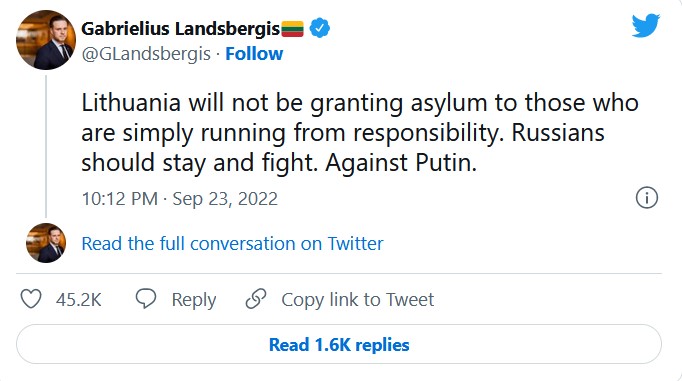 Питання безпеки. Чи закриє Європа в'їзд росіянам, які тікають від мобілізації