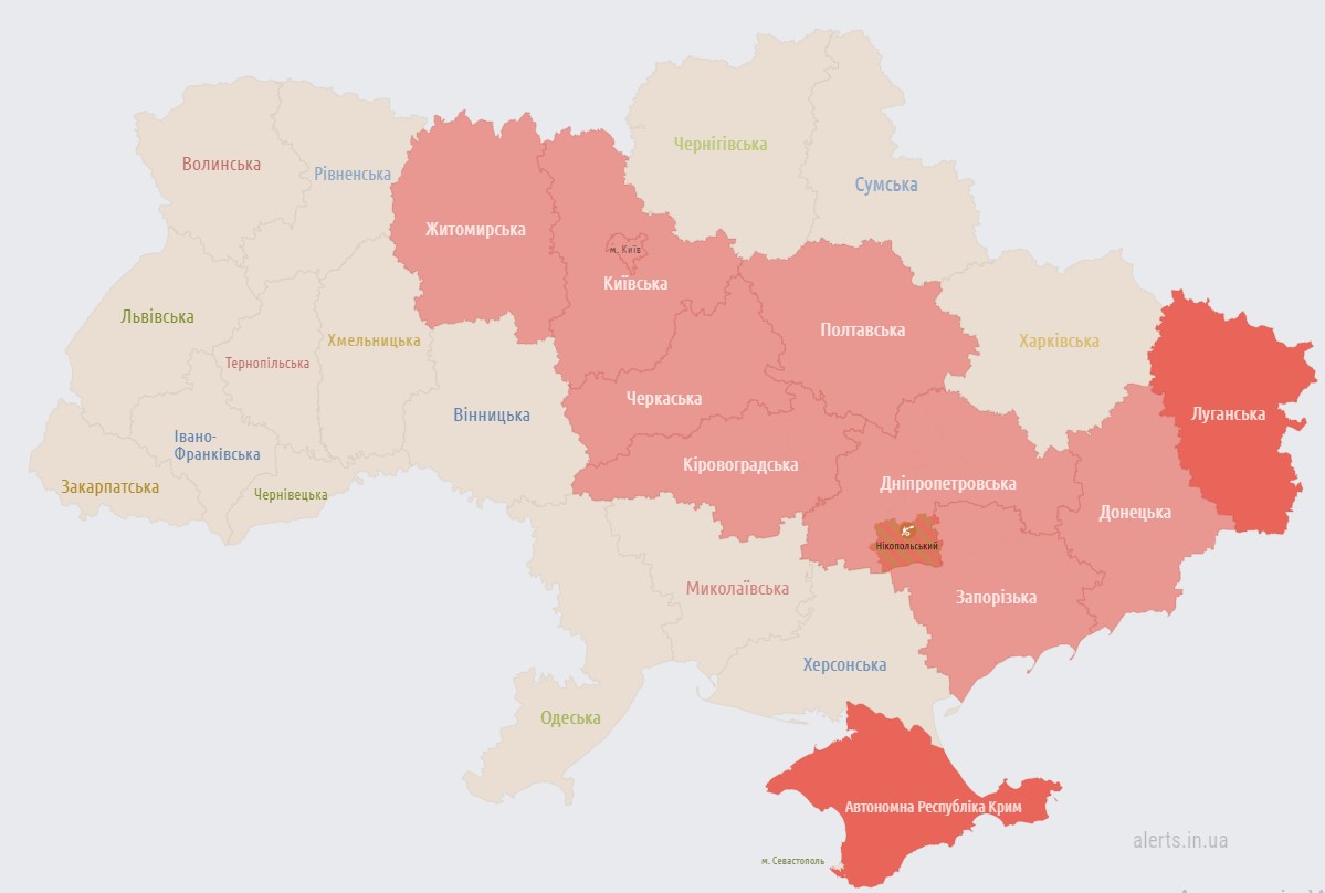 В Україні оголошено масштабну повітряну тривогу