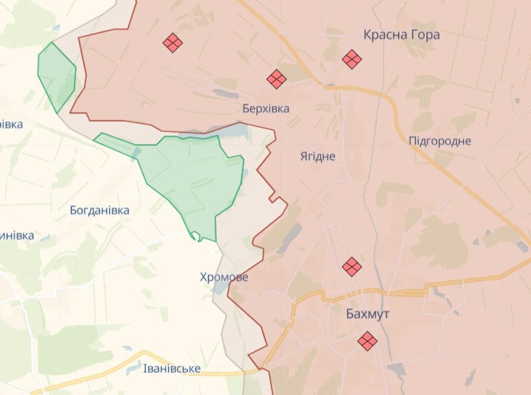 ЗСУ просунулися біля Бахмута та Авдіївки: карти боїв DeepState