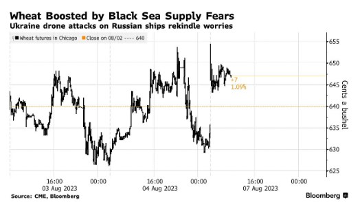 Цены на пшеницу подскочили после ударов по российским кораблям в Черном море