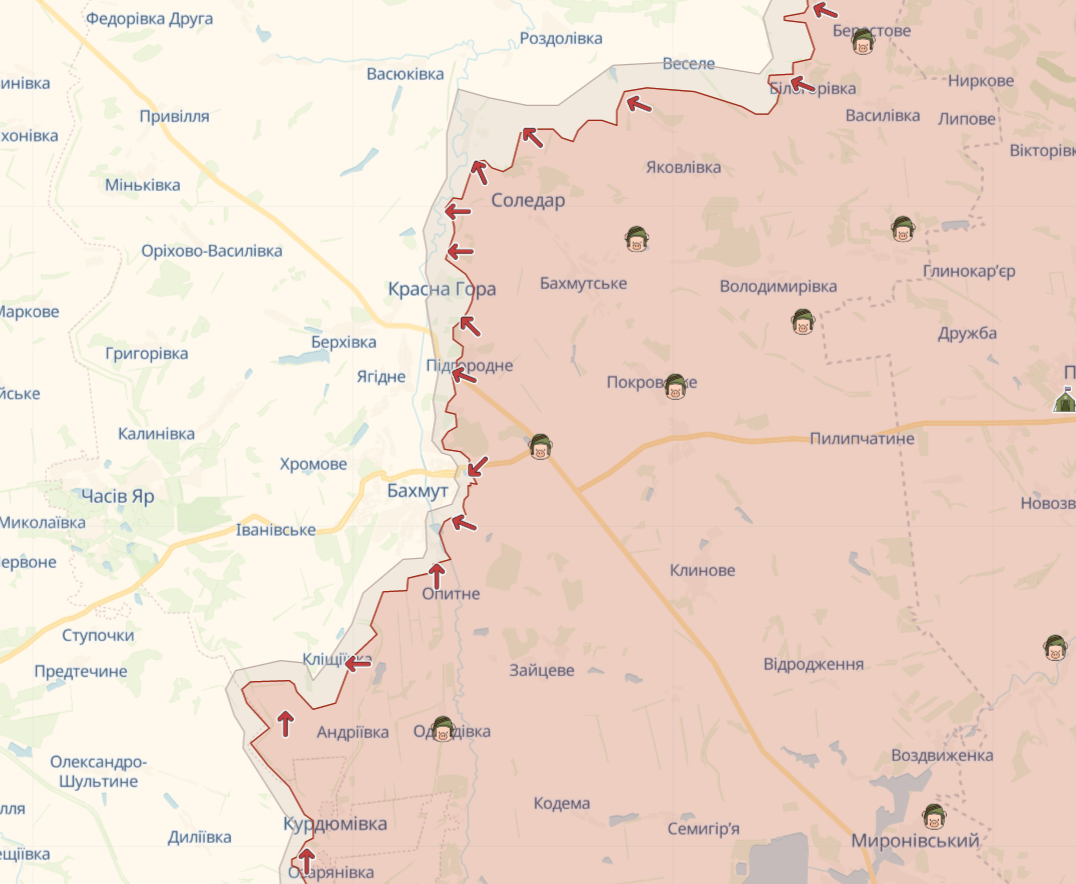 Окупанти підтягують резерви для штурмів у районі Авдіївки та Бахмута, - DeepState
